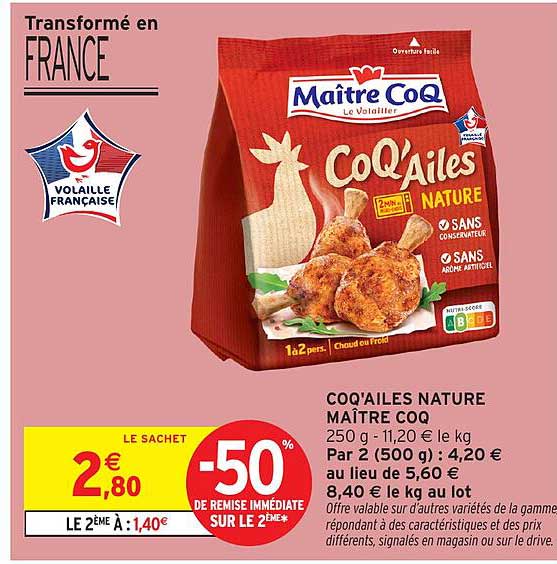 COQ'AILES NATURE MAÎTRE COQ