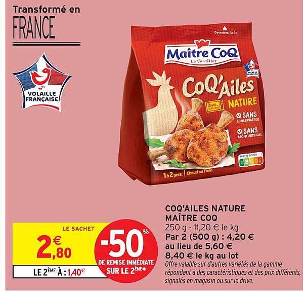 COQ'AILES NATURE MAÎTRE COQ