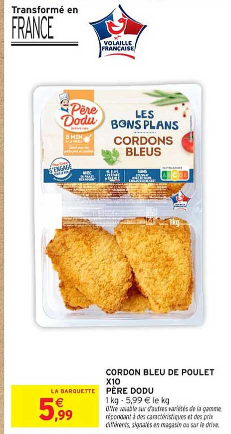 CORDON BLEU DE POULET X10