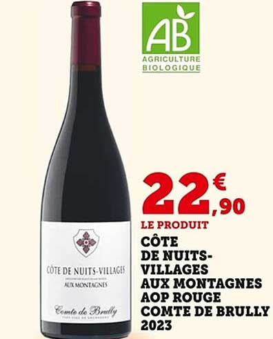 CÔTE DE NUITS-VILLAGES AUX MONTAGNES AOP ROUGE COMTE DE BRULLY 2023