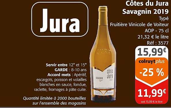 Côtes du Jura Savagnin 2019