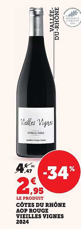 CÔTES DU RHÔNE AOP ROUGE VIEILLES VIGNES 2024