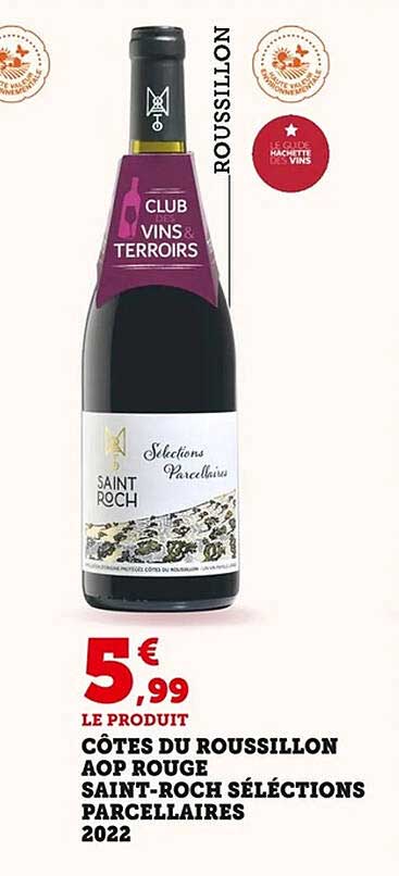 Côtes du Roussillon AOP Rouge Saint-Roch Sélections Parcellaires 2022