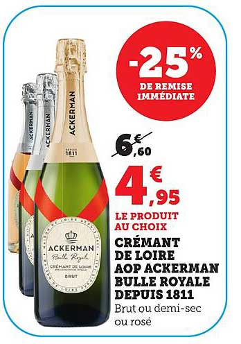 Crémant de Loire AOP Ackerman Bulle Royale