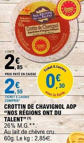 Crottin de Chavignol AOP "Nos Régions Ont Du Talent"