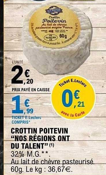 CROTTIN POITEVIN "NOS RÉGIONS ONT DU TALENT"
