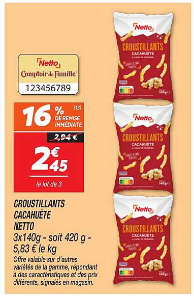 CROUSTILLANTS CACAHUÈTE