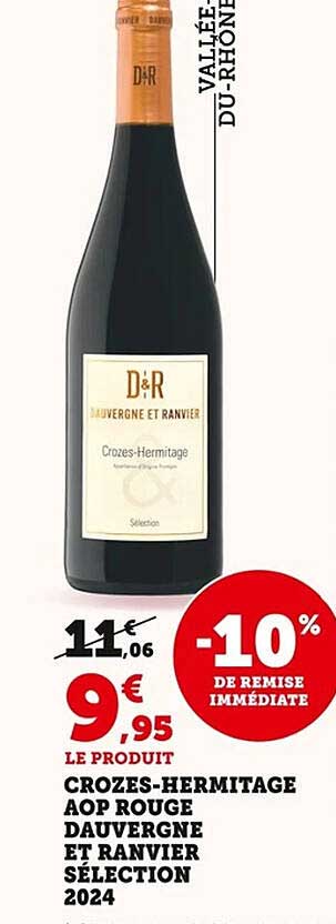 CROZES-HERMITAGE AOP ROUGE DAUVERGNE ET RANVIER SÉLECTION 2024