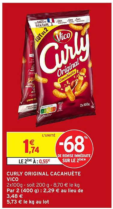 CURLY ORIGINAL CACAHUÈTE