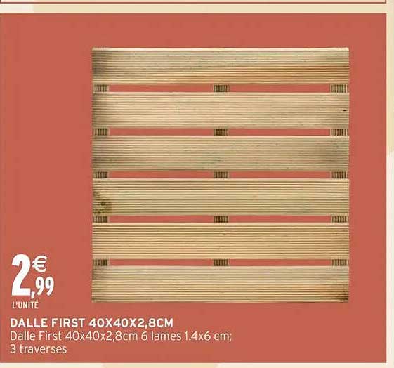 DALLE FIRST 40X40X2,8CM