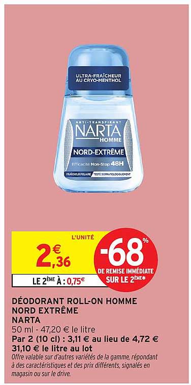 DÉODORANT ROLL-ON HOMME NORD EXTRÊME