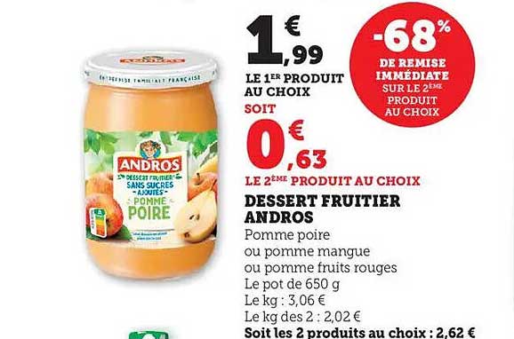 DESSERT FRUITIER ANDROS