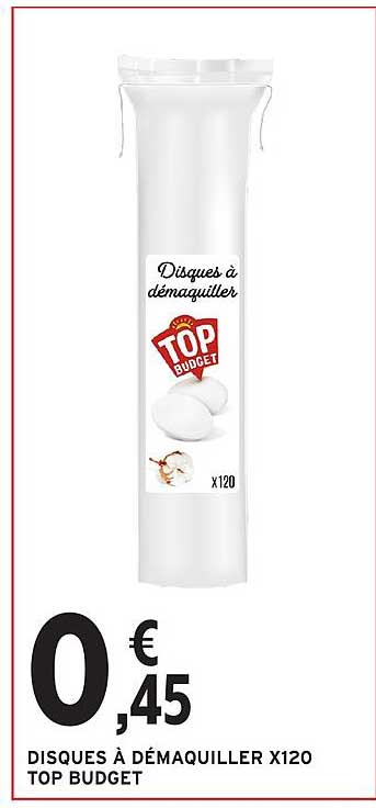DISQUES À DÉMAQUILLER X120 TOP BUDGET