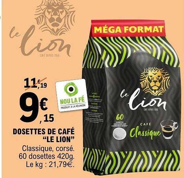DOSSETTES DE CAFÉ “LE LION”