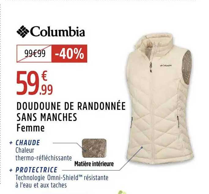 DOUDOUNE DE RANDONNÉE SANS MANCHES Femme