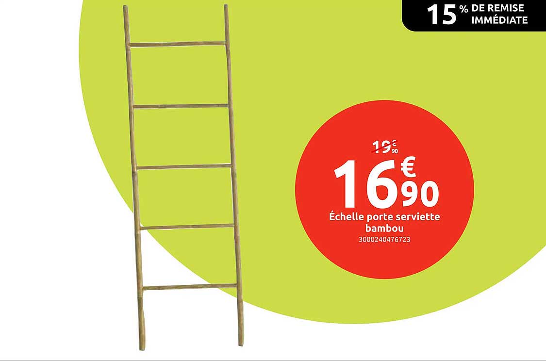 Échelle porte serviette bambou