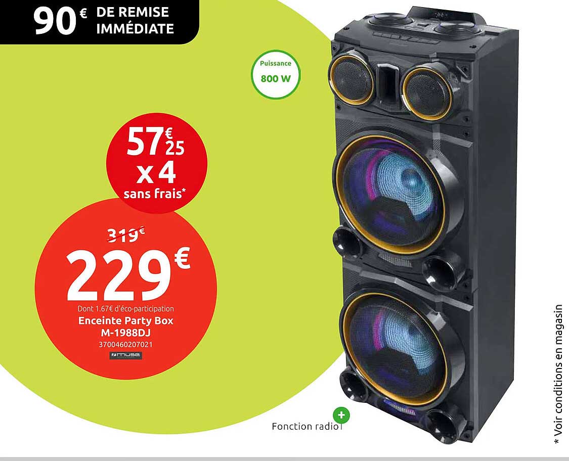 Enceinte Party Box M-1988DJ