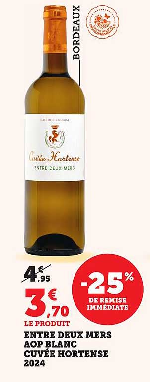 Entre Deux Mers AOP Blanc Cuvée Hortense 2024