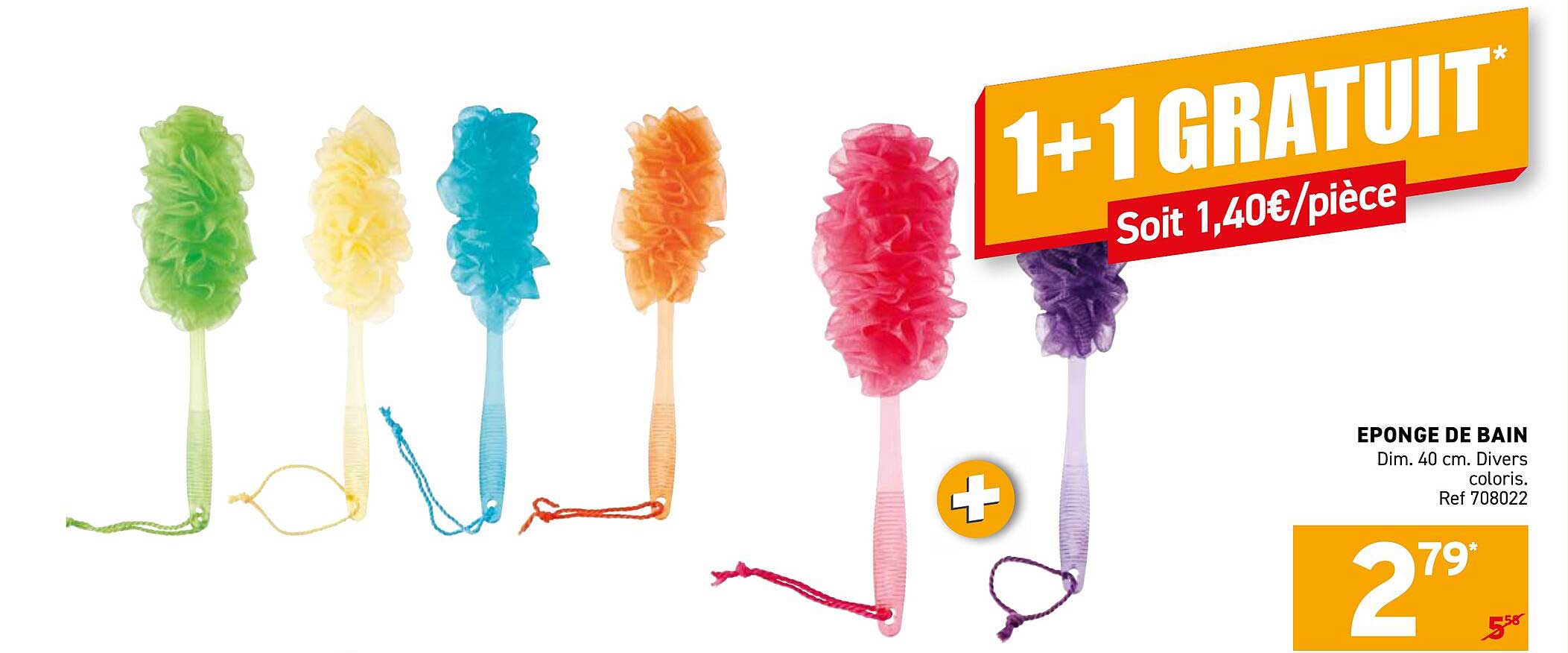 Éponge de bain 1 + 1 GRATUIT*