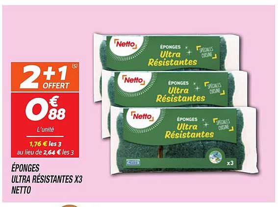 ÉPONGES ULTRA RÉSISTANTES X3 NETTO
