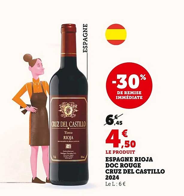 ESPAGNE RIOJA DOC ROUGE CRUZ DEL CASTILLO 2024