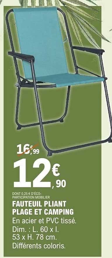 FAUTEUIL PLIANT PLAGE ET CAMPING