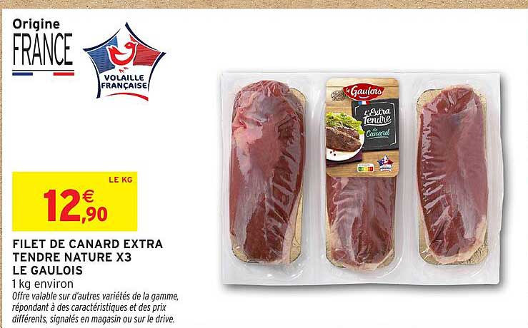 FILET DE CANARD EXTRA TENDRE NATURE X3 LE GAULOIS