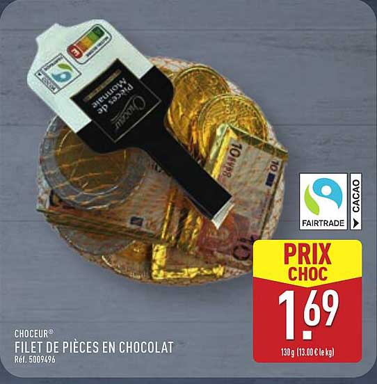 FILET DE PIÈCES EN CHOCOLAT