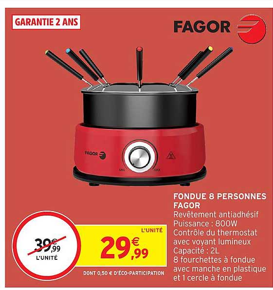 FONDUE 8 PERSONNES FAGOR
