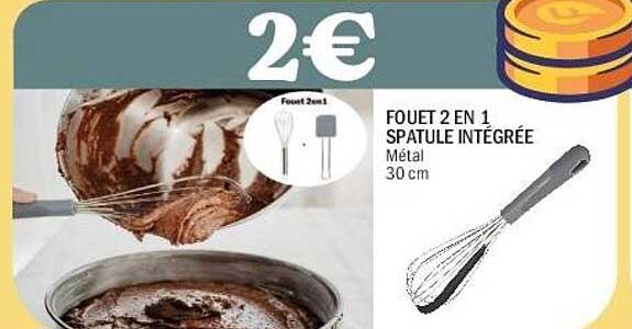 FOUET 2 EN 1 SPATULE INTÉGRÉE