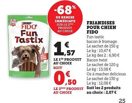 FRIANDISES POUR CHIEN FIDO