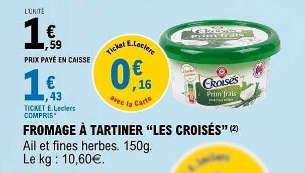 FROMAGE À TARTINER "LES CROISÉS"
