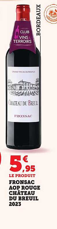 FRONSAC AOP ROUGE CHÂTEAU DU BREUIL 2023