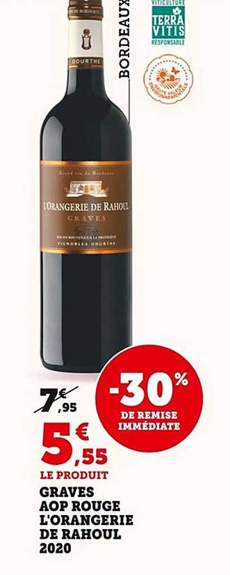 Graves AOP Rouge L'Orangerie de Rahoul 2020