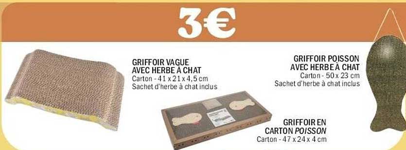 GRIFFOIR VAGUE AVEC HERBE À CHAT