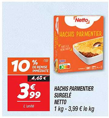 HACHIS PARMENTIER SURGELÉ
