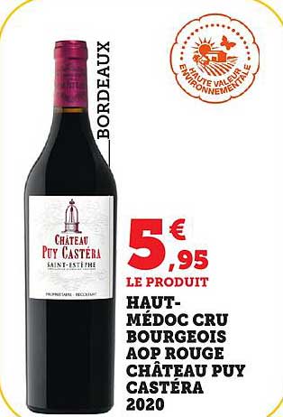 HAUT-MÉDOC CRU BOURGEOIS AOP ROUGE CHÂTEAU PUY CASTERA 2020
