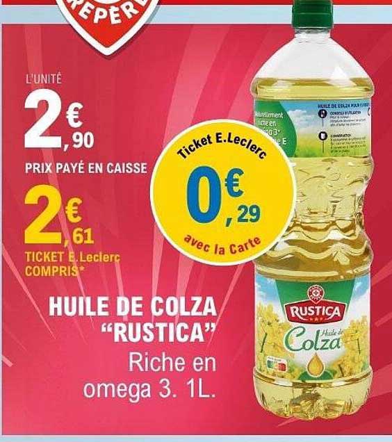 HUILE DE COLZA "RUSTICA"