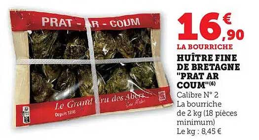 HUITRE FINE DE BRETAGNE "PRAT AR COUM"
