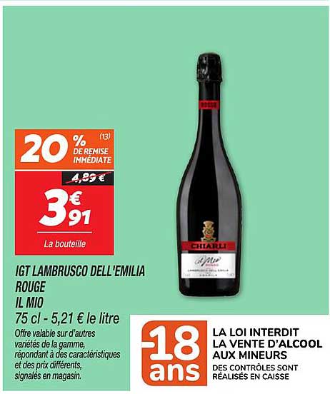 IGT LAMBRUSCO DELL'EMILIA ROUGE IL MIO