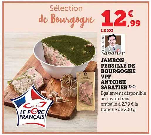 JAMBON PERSILLÉ DE BOURGOGNE VPF ANTOINE SABATIER