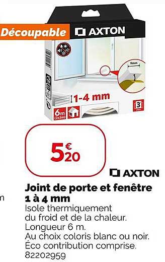 Joint de porte et fenêtre 1 à 4 mm