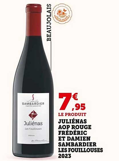 JULIÉNAS AOP ROUGE FRÉDÉRIC ET DAMIEN SAMBARDIER 2023