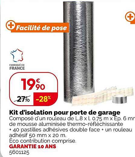 Kit d'isolation pour porte de garage