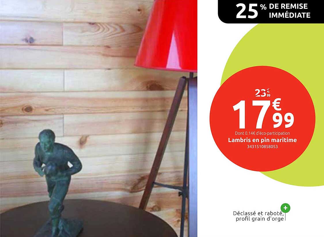 Lambris en pin maritime