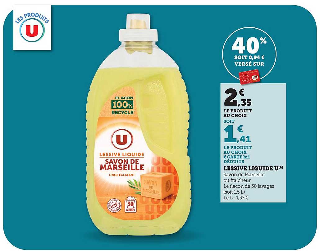 Lessive Liquide Savon de Marseille