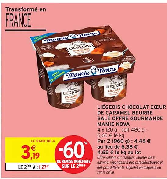 LIÉGEOIS CHOCOLAT CŒUR DE CARAMEL BEURRE SALÉ OFFRE GOURMANDE MAMIE NOVA