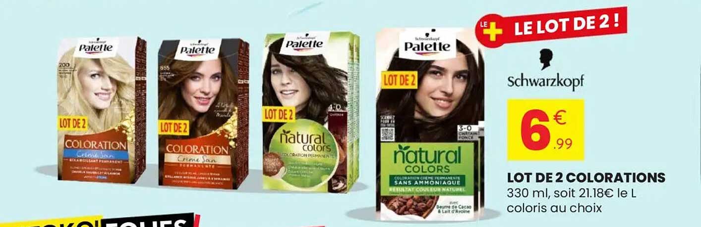 LOT DE 2 COLORATIONS
