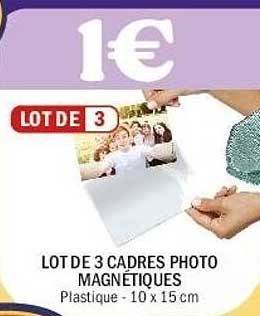 LOT DE 3 CADRES PHOTO MAGNÉTIQUES
