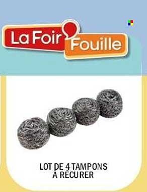 LOT DE 4 TAMPONS À RECURER